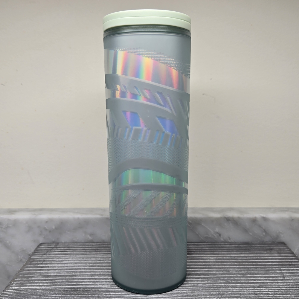 2021 Starbucks Tumbler 16oz‎ Mint Frosted Ribbon Tumbler Grande Size Hot or Cold - Picture 2 of 15